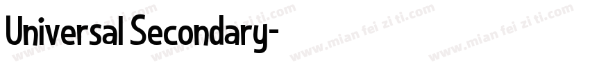 Universal Secondary字体转换